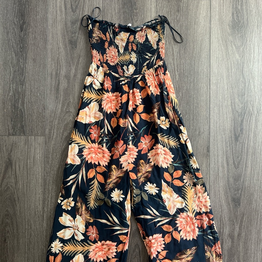 Lascana Venus multi-coloured floral strapless tube top jumpsuit XS